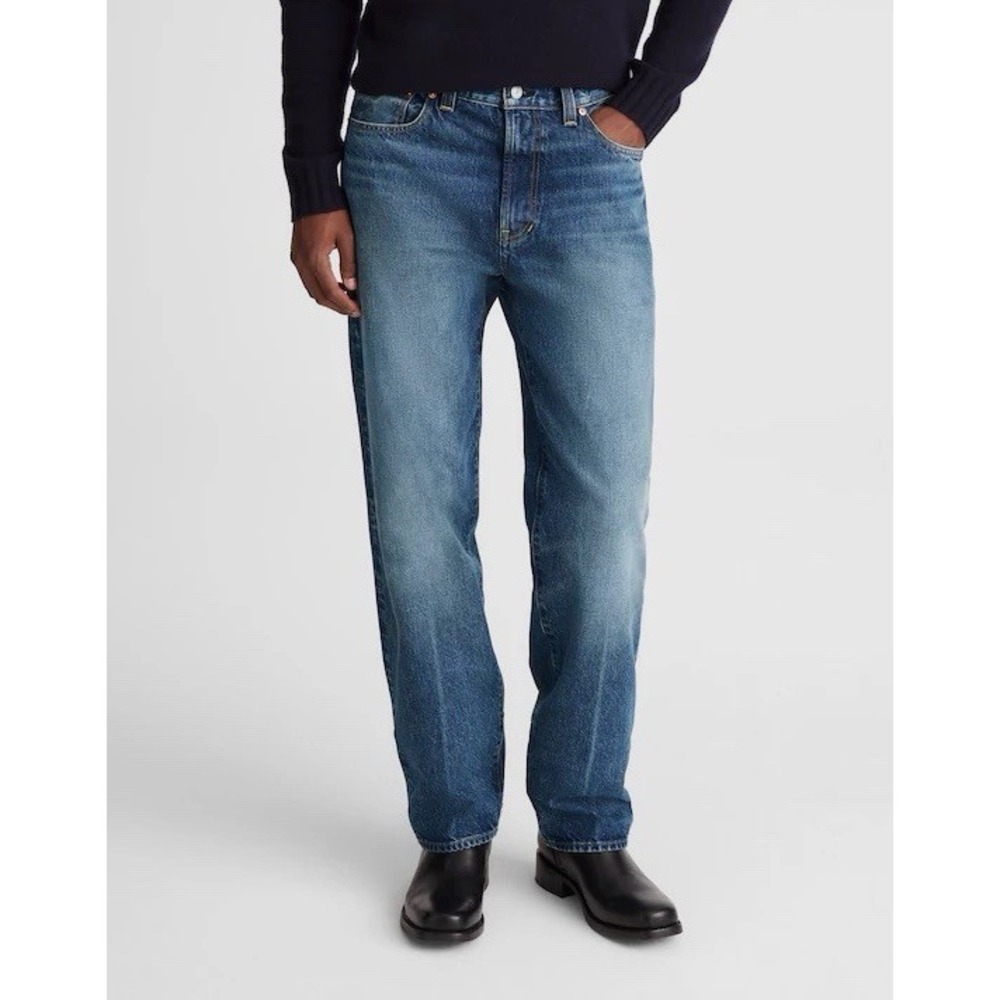 Madewell Mens 1991 Loose Straight Jeans Fearn Wash Blue 30x32 NX768 NWT